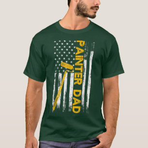 T-shirt Painter Dad American Flag Patriotic House painter 