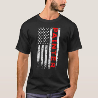 T-shirt Painter USA Flag Renovation Decorator Handyman Cra