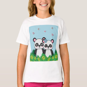 T-shirt Paire de Pandas