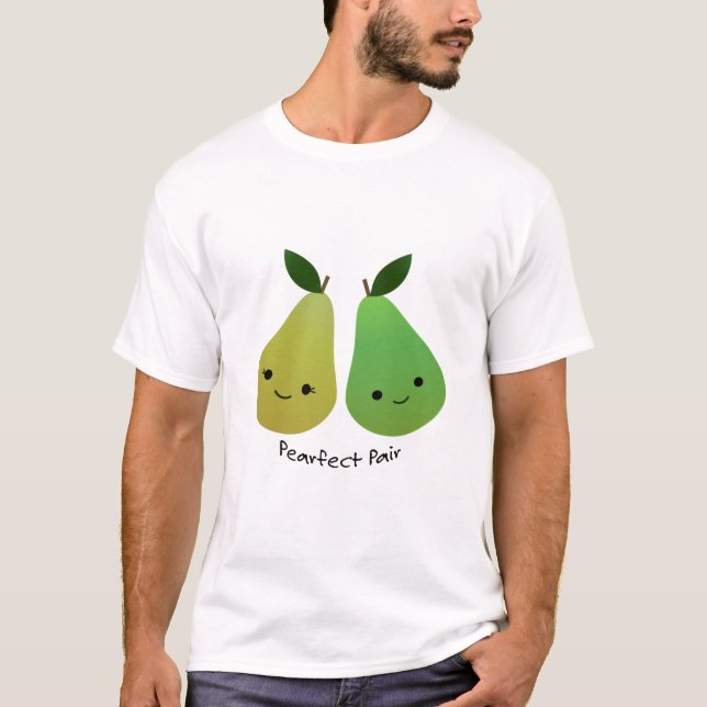 T-shirt Paires de paires de perles mignonnes et amusantes (Devant)