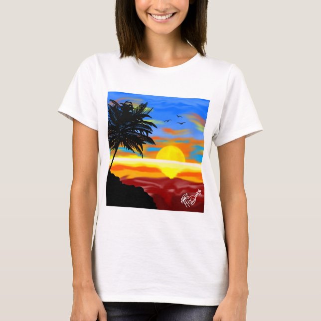 T-shirt paisagem tropical (Devant)