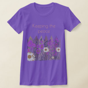 T-shirt Paisible, Jolie clôture de jardin fleuri