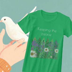 T-shirt Paisible, Jolie clôture de jardin fleuri
