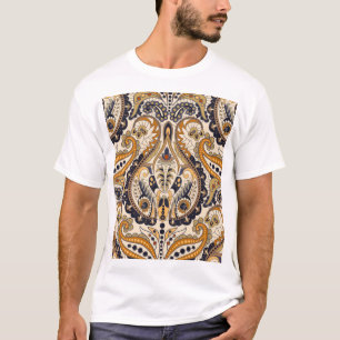 T-shirt Paisley Floral : Conception colorée et transparent