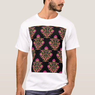 T-shirt Paisley floral moghol, design sans soudure.
