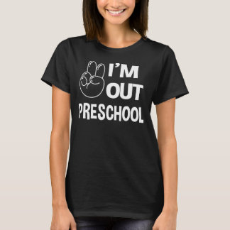 T-shirt Paix à l'école Je suis dehors Enseignant préscolai
