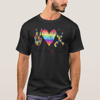 T-shirt Paix Amour Autisme Sensibilisation Pop C'est Un Jo