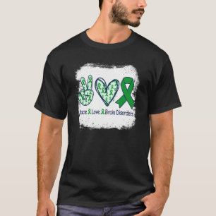 T-shirt Paix Amour Cerveau Troubles Sensibilisation Soutie