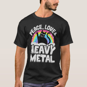 T-shirt Paix Amour & Chat Métal Kids Bande Punk Métal