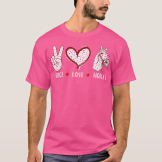 T-shirt paix amour chevaux pour hommes femmes cadeaux Hors