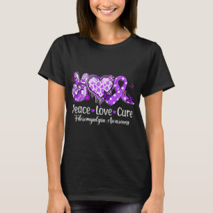 T-shirt Paix Amour Cure Ruban Violet Sensibilisation à la