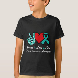 T-shirt Paix Amour Cure Sensibilisation aux maladies cardi