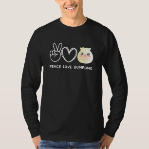 T-shirt Paix Amour Dumpling Rétro Dumpling  Nourriture Chi