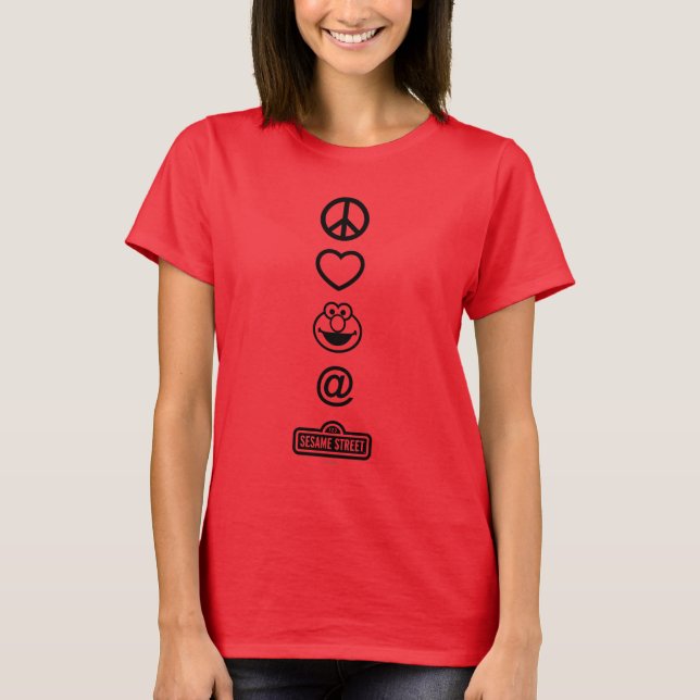 T-shirt Paix Amour Elmo (Devant)