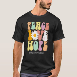 T-shirt Paix Amour Espoir Sensibilisation à la faim dans l