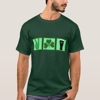 T-shirt Paix, amour et bière irlandaise