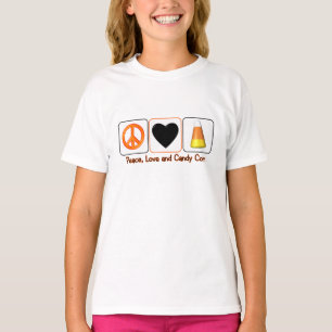 T-shirt Paix, amour et bonbons au maïs