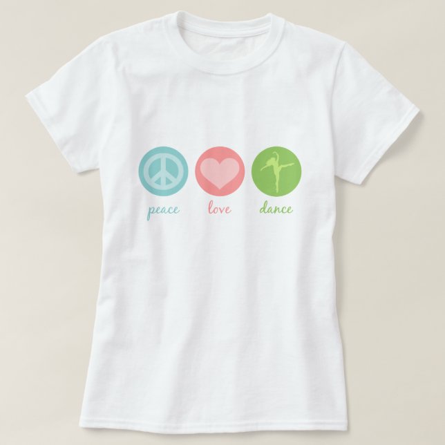T-shirt Paix, Amour et Danse (Design devant)