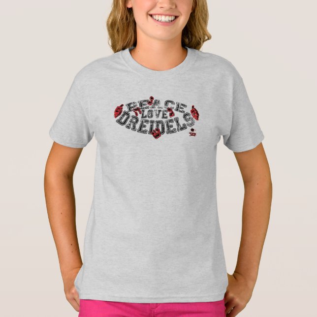 T-shirt Paix, amour et Dreidels (Devant)