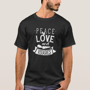 T-shirt Paix Amour Et Légumes Végétarien Légumes Plante