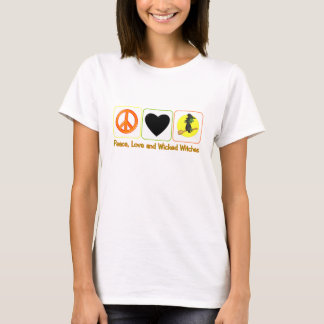 T-shirt Paix, amour et sorcières mauvaises