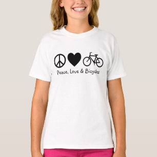 T-shirt Paix, amour et vélos