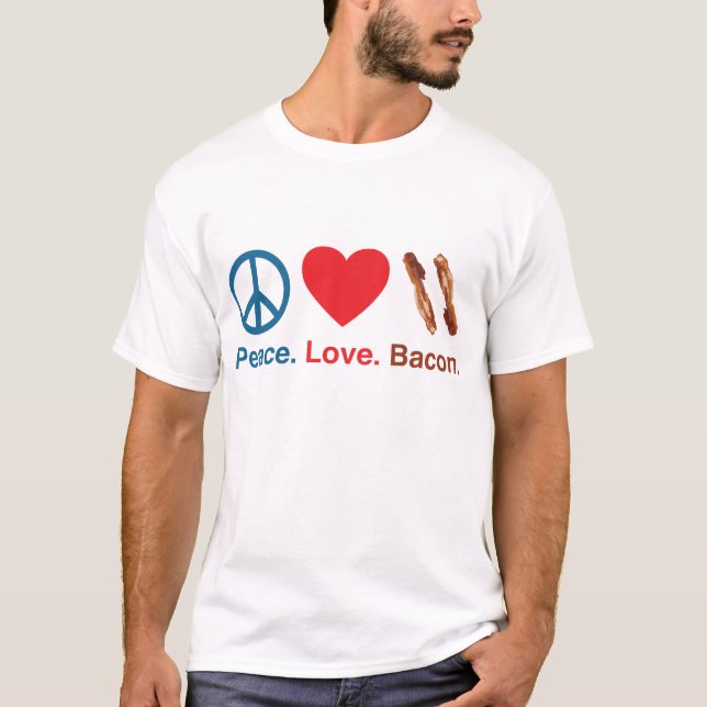 T-shirt Paix. Amour. Lard (Devant)