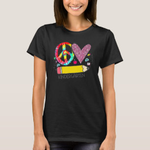 T-shirt Paix Amour Maternelle Niveau Équipe Rentrée Scolai