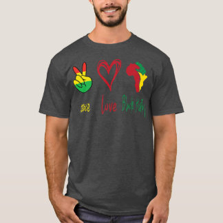 T-shirt Paix, Amour, Mois de l'histoire noire Black Pride