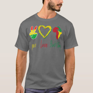 T-shirt Paix, Amour, Mois de l'histoire noire Fierté noire
