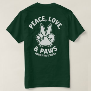 T-shirt Paix Amour & Pattes Vibes Positives Amateur de Chi