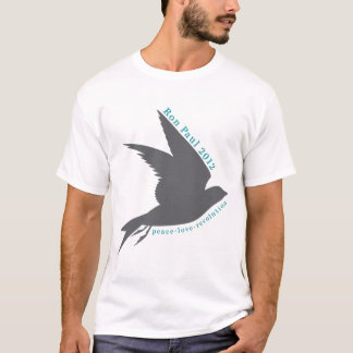T-shirt Paix. Amour. Révolution. Ron Paul 2012.