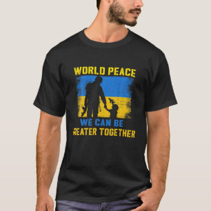 T-shirt Paix, Amour, Ukraine drapeau ukrainien Je me tiens