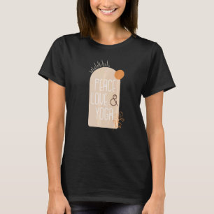 T-shirt Paix Amour Yoga Boho Style Vintage