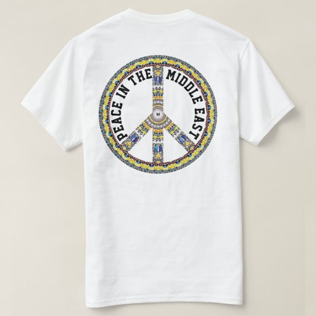 T-SHIRT PAIX AU MOYEN-ORIENT - GÉOMÉTRIQUE (Design dos)