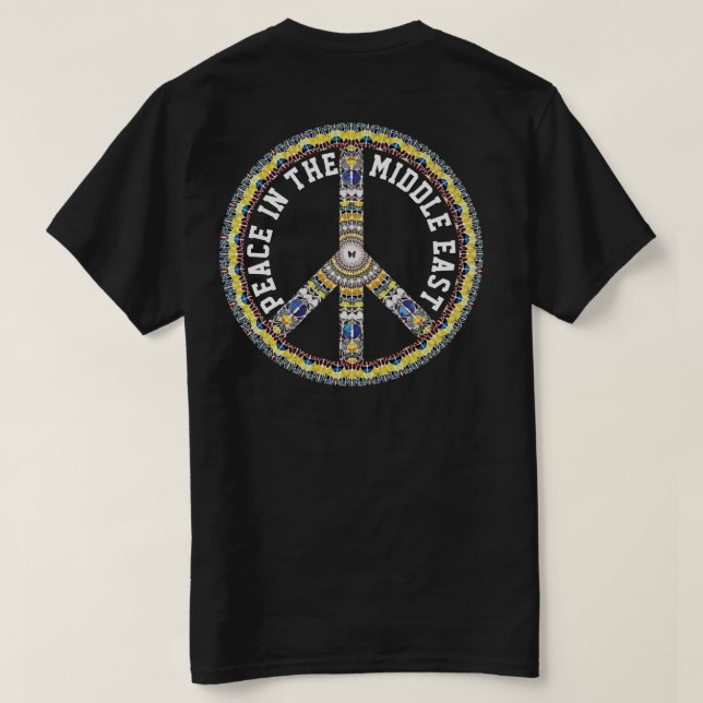 T-SHIRT PAIX AU MOYEN-ORIENT - GÉOMÉTRIQUE (Design dos)