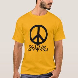 T-shirt paix avec le flourish