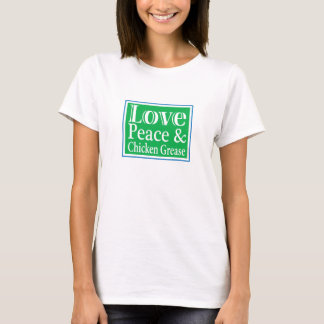 T-shirt Paix d'amour et chemise de dames de graisse de