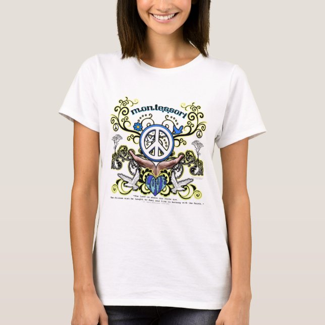 T-shirt Paix de Montesori (Devant)