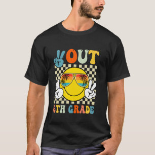 T-shirt Paix dehors 6e année diplômé visage souriant à car