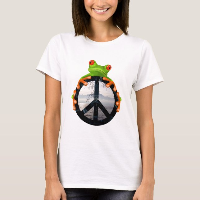 T-shirt paix frog1 (Devant)