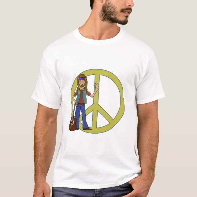 T-shirt Paix hippie (Devant)