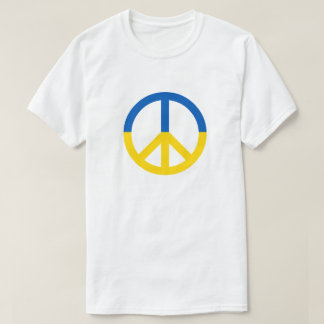 T-shirt Paix pour l'Ukraine Couleurs du drapeau bleu jaune