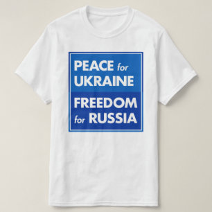 T-shirt Paix pour l'Ukraine Liberté pour la Russie