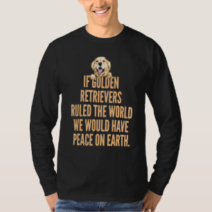 T-shirt Paix Sur Terre Golden Retriever Labrador Paix Et