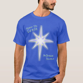 T-shirt Paix Sur Terre. Star de Bethléem. En Jésus