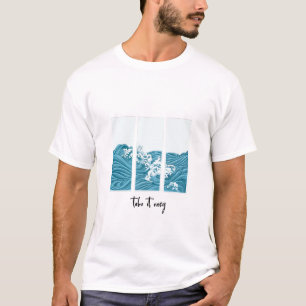 T-shirt PAIX – Texte gras en détresse avec symbole de colo