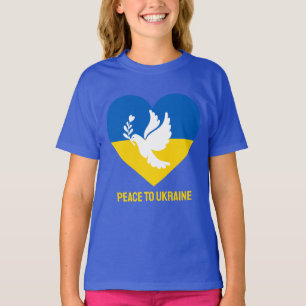 T-shirt Paix textuelle à l'Ukraine
