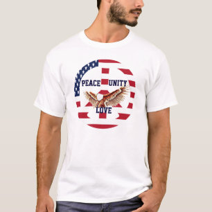 T-shirt Paix,Unité & Amour_