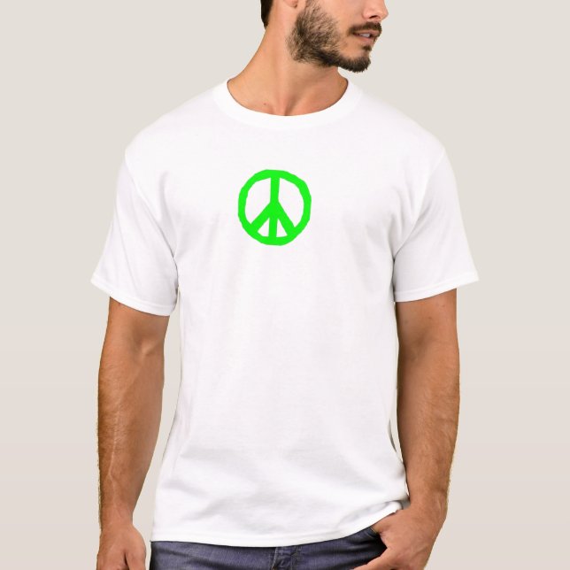 T-shirt PAIX - vert de chaux (Devant)